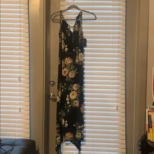 Long black/floral sundress